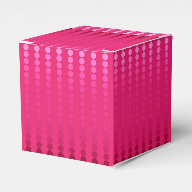 Caixinha De Lembrancinhas Pontos satíricos - tons cor-de-rosa fuchsia (Frente)
