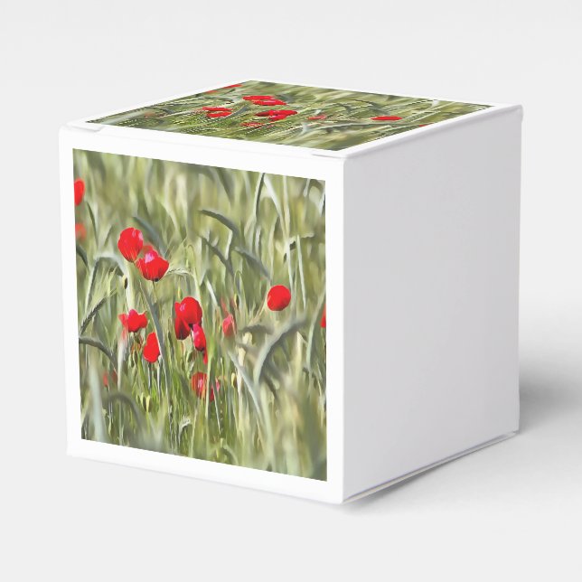 Caixinha De Lembrancinhas Poppies de Milho (Frente)