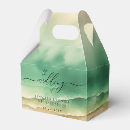 Caixinha De Lembrancinhas Praia Oceânica Azul Aquarela Sol Estival