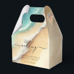 Caixinha De Lembrancinhas Praia Oceânica Azul Aquarela Verão<br><div class="desc">Praia Oceânica Azul Aquarela Verão</div>