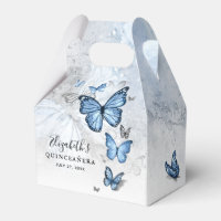 Prata elegante e Modelo de borboleta azul-bebê