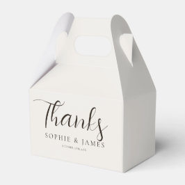 Caixinha De Lembrancinhas Presente de Casamento Bege Minimalista
