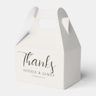 Caixinha De Lembrancinhas Presente de Casamento Bege Minimalista