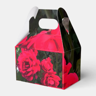 Caixinha De Lembrancinhas Presente de Flor de Rosa Vermelha Romântica