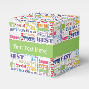 Caixinha De Lembrancinhas Presentes De Festa de aniversário De 70 Especial E