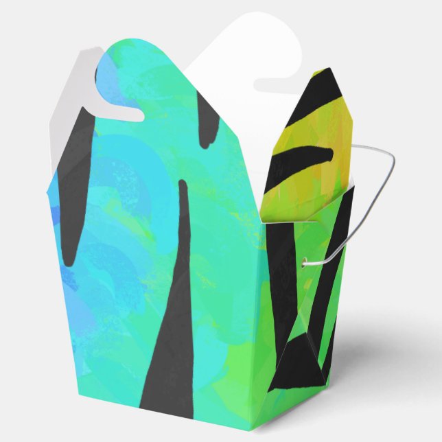 Caixinha De Lembrancinhas Presentes do Tiger Black e Rainbow (Aberto)