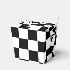 Caixinha De Lembrancinhas Preto com padrão quadrado branco - Retirar pequeno