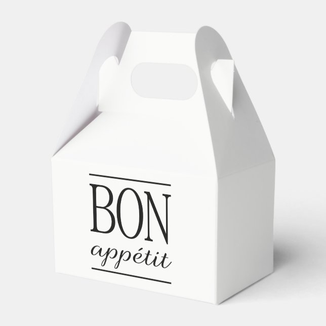 Caixinha De Lembrancinhas Preto E Branco Bon Appetit  (Frente)