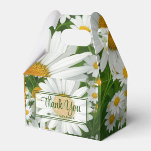 Caixinha De Lembrancinhas Primavera branco floral verde margarida verde