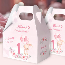 Caixinha De Lembrancinhas Primavera Floral de primeiro aniversario Rosa Boni