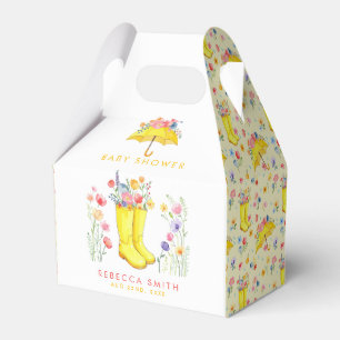 Caixinha De Lembrancinhas Primavera Floral Watercolor Chá de fraldas Boxes -