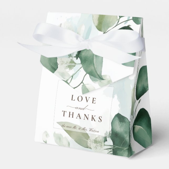 Caixinha De Lembrancinhas Primavera Verão folhas verdes (Frente)