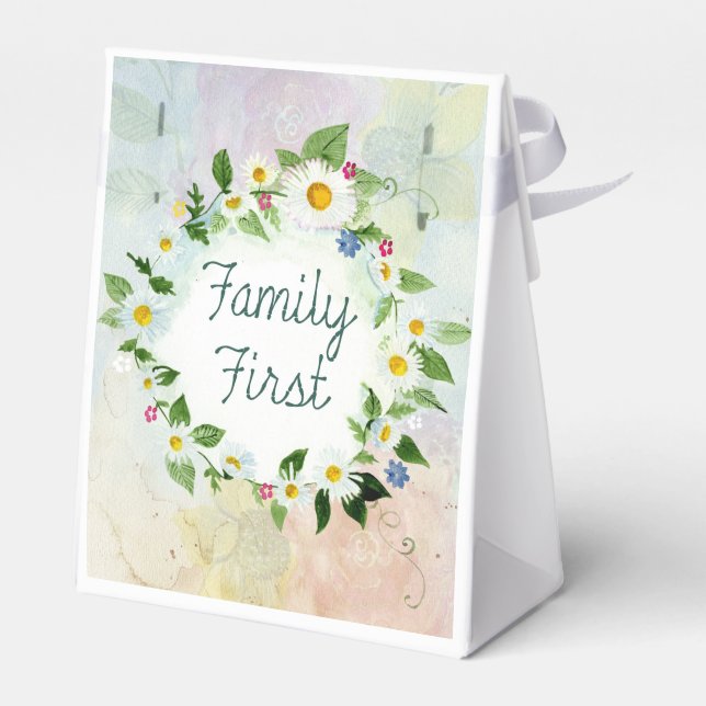 Caixinha De Lembrancinhas Primeira Citação Inspiradora da Família (Verso)