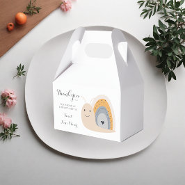 Caixinha De Lembrancinhas Primeira Festa de aniversário Caracol - Arco-Íris 