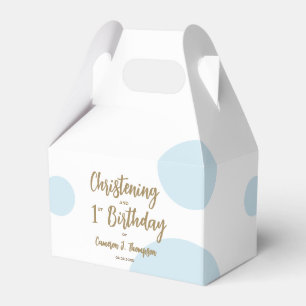 Caixinha De Lembrancinhas primeiro aniversario Christening Blue baby boy par