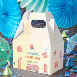 Caixinha De Lembrancinhas Primeiro aniversario de Bombeiros do Caminhão de F