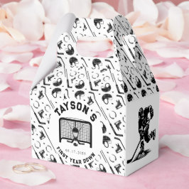 Caixinha De Lembrancinhas Primeiro aniversario De Hóquei No Primeiro Ano