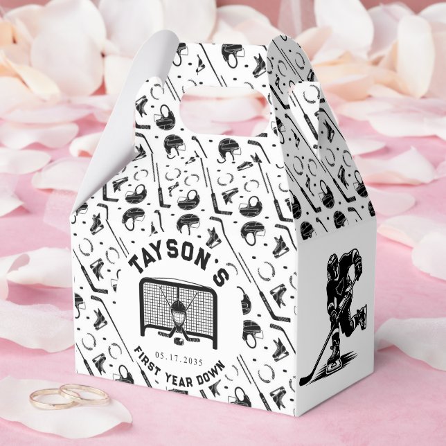 Caixinha De Lembrancinhas Primeiro aniversario De Hóquei No Primeiro Ano (Casamento)