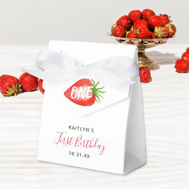 Caixinha De Lembrancinhas Primeiro aniversario de morango Docinho