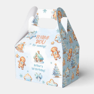 Caixinha De Lembrancinhas Primeiro aniversario de Natal do Little Cookie Boy