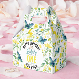 Caixinha De Lembrancinhas Primeiro aniversario Floral de Borboleta Whimsic