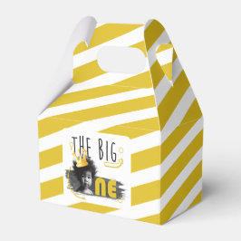 Caixinha De Lembrancinhas Primeiro Aniversário Foto Moderna Amarelo Branco P