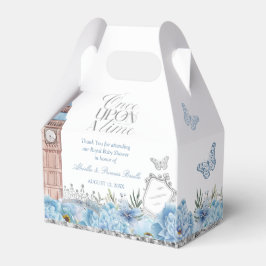 Caixinha De Lembrancinhas Princesa Azul e Prata Era Uma Vez