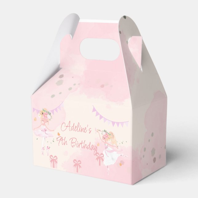 Caixinha De Lembrancinhas Princesa Ballerina Birthday Favor Box (Frente)