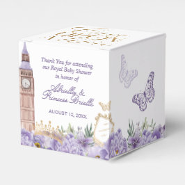 Caixinha De Lembrancinhas Princesa Era Uma Vez Roxa e Dourada