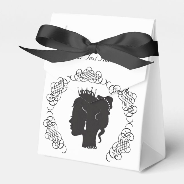 Caixinha De Lembrancinhas Princesa Silhouette Personalizada Box (Frente)