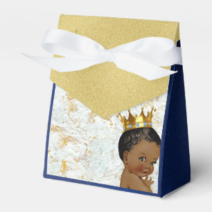 Caixinha De Lembrancinhas Príncipe africano Real Blue Gold Elegante