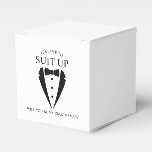 Caixinha De Lembrancinhas Proposta de Padrinho de casamento de Terno Tuxedo
