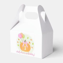 Caixinha De Lembrancinhas Pumpkin Bonito e Balões Queda primeiro aniversario