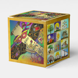 Caixinha De Lembrancinhas Purim Esther Celebration Dark Art Impressão