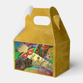 Caixinha De Lembrancinhas Purim Esther Celebration Dark Art Impressão