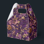 Caixinha De Lembrancinhas Purple and Gold Roses<br><div class="desc">Purple and Gold Roses Favor Boxes</div>