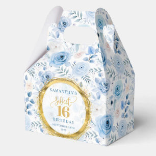Caixinha De Lembrancinhas Querido Clássico, 16 Pastel Blue Party Favor do Pa