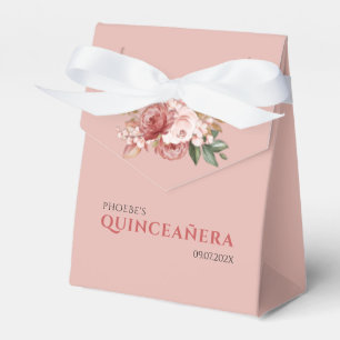 Caixinha De Lembrancinhas Quinceanera Aniversário de 15 Anos Aquarela Floral