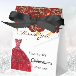 Caixinha De Lembrancinhas Quinceanera red White florins vestidos obrigado vo