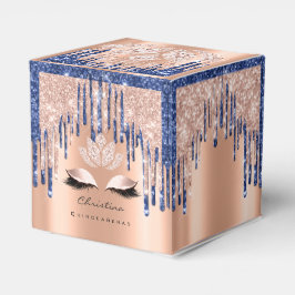 Caixinha De Lembrancinhas Quinceañeras Sweet 16th Bridal Rosa BlueNavy