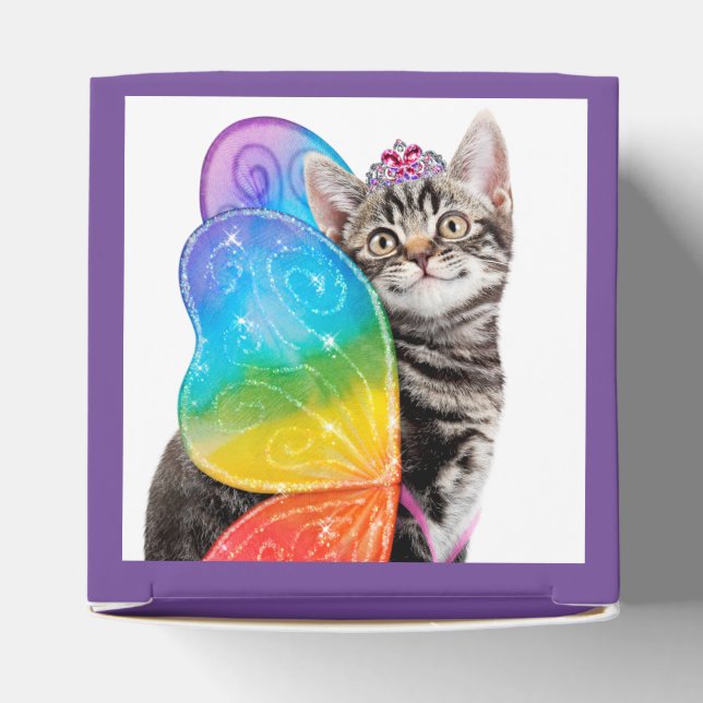 Caixinha De Lembrancinhas Rainbow Butterfly Princess Kitten (Topo)