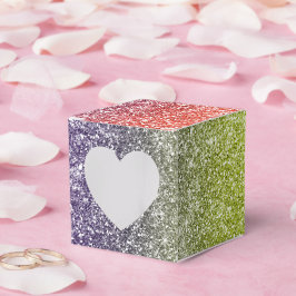 Caixinha De Lembrancinhas Rainbow Glitter 