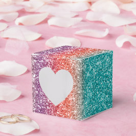 Caixinha De Lembrancinhas Rainbow Glitter 