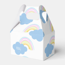 Caixinha De Lembrancinhas Rainbow Summer Clouds Pastel Scribble Doodle