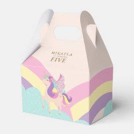 Caixinha De Lembrancinhas Rainbow Unicorn Cute Personalizado Gable