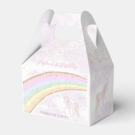 Caixinha De Lembrancinhas Rainbow Unicorn primeiro aniversario Girls Pastel