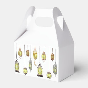 Caixinha De Lembrancinhas Ramadan Kareem Crescent Lanternas Mubarak Islâmico