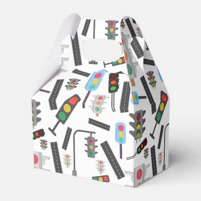 Caixinha De Lembrancinhas rapazes semáforos com semáforo rodoviário transpor (Frente)