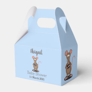 Caixinha De Lembrancinhas Rato engraçado com ilustração de desenho animad