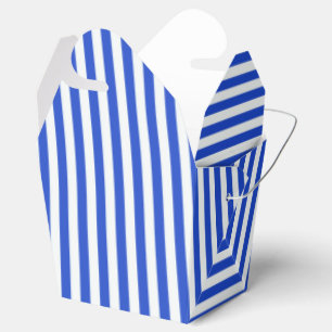 Caixinha De Lembrancinhas Real Blue Combination Stripes por Shirley Taylor